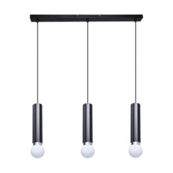 Pakabinamas šviestuvas Macera 3xE27 Smėlio Šlifuota Juoda (PND-33849-3-BK)