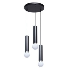 Pakabinamas šviestuvas Macera 3xE27 Smėlio Šlifuota Juoda (PND-33849-3R-BK)