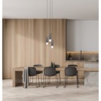 Pakabinamas šviestuvas Macera 3xE27 Smėlio Šlifuota Juoda (PND-33849-3R-BK)