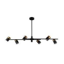 Pakabinamas šviestuvas Elice 6xGU10 Juoda Žalvario (PND-58892-6-BK-BRO)