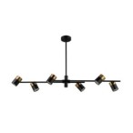 Pakabinamas šviestuvas Elice 6xGU10 Juoda Žalvario (PND-58892-6-BK-BRO)