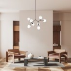 Pakabinamas šviestuvas Ferral 8xE27 Juoda (PND-75075-8-BK-WG)