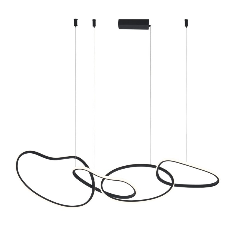 Pakabinamas šviestuvas Fonte LED 60W 3000, 4000, 6000K Juoda (PND-22412-S4-BK)