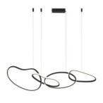 Pakabinamas šviestuvas Fonte LED 60W 3000, 4000, 6000K Juoda (PND-22412-S4-BK)