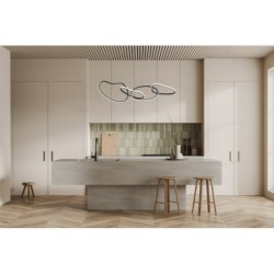 Pakabinamas šviestuvas Fonte LED 60W 3000, 4000, 6000K Juoda (PND-22412-S4-BK)