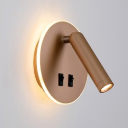 Sieninis šviestuvas Furla LED 8W 3000K Aukso (WL-53742-1-GD)