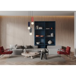 Pakabinamas šviestuvas Lorenzo 3xG9 Raudona Mėlyna Pilka (PND-59815A-3-MLTI)