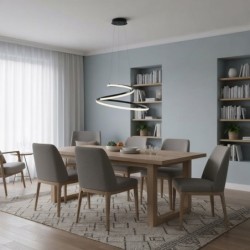 Pakabinamas šviestuvas Lorila LED 60W 3000, 4000, 6000K Juoda (PND-2168-M-BK)