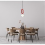 Pakabinamas šviestuvas Masso 1xG9 Raudona (PND-59839-1-RED)