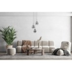 Pakabinamas šviestuvas Meolo 3xE14 Matinė Juoda (PND-40825-3-BK)