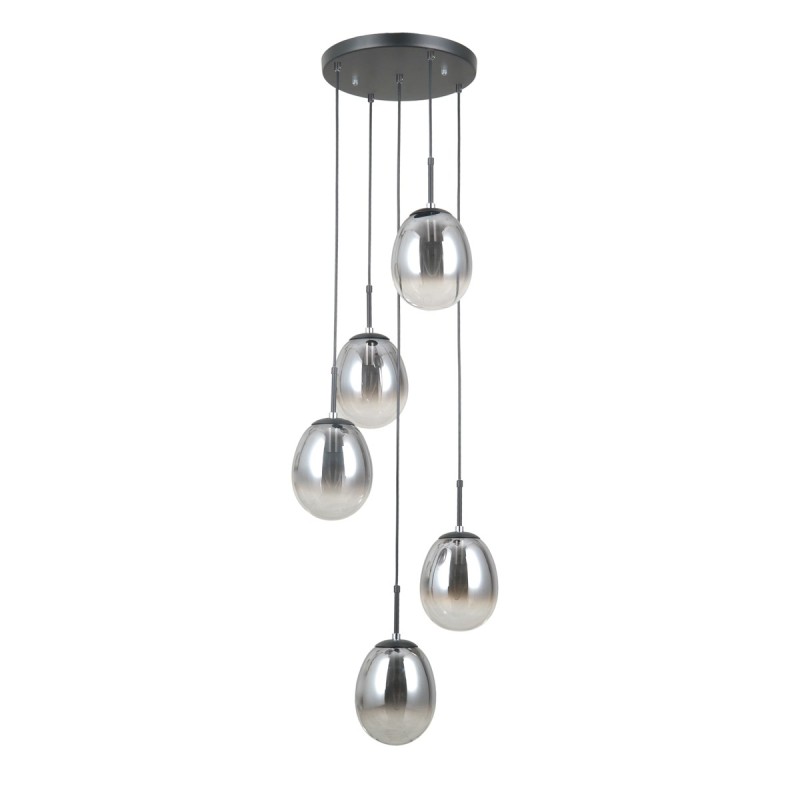 Pakabinamas šviestuvas Meolo 5xE14 Matinė Juoda (PND-40825-5-BK)