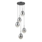 Pakabinamas šviestuvas Meolo 5xE14 Matinė Juoda (PND-40825-5-BK)