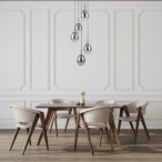 Pakabinamas šviestuvas Meolo 5xE14 Matinė Juoda (PND-40825-5-BK)