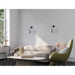 Sieninis šviestuvas Meolo 1xE14 Matinė Juoda (WL-40825-1-BK)