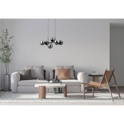Pakabinamas šviestuvas Molite 6xE14 Matinė Juoda (PND-1098-6-BK)
