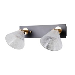 Lubinis šviestuvas Orella LED 8W 3000K Matinė Juoda Aukso (WL-34393-2-BK-HBR)