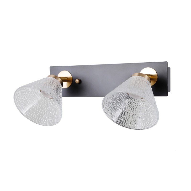 Lubinis šviestuvas Orella LED 8W 3000K Matinė Juoda Aukso (WL-34393-2-BK-HBR)