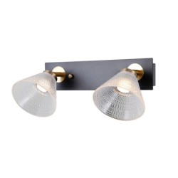 Lubinis šviestuvas Orella LED 8W 3000K Matinė Juoda Aukso (WL-34393-2-BK-HBR)