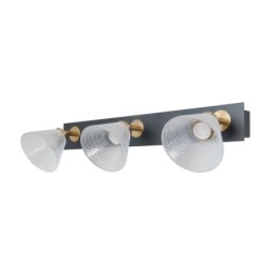 Lubinis šviestuvas Orella LED 12W 3000K Matinė Juoda Aukso (WL-34393-3-BK-HBR)
