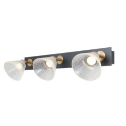 Lubinis šviestuvas Orella LED 12W 3000K Matinė Juoda Aukso (WL-34393-3-BK-HBR)