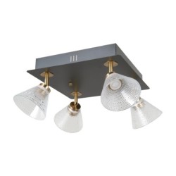Lubinis šviestuvas Orella LED 16W 3000K Matinė Juoda Aukso (WL-34393-4S-BK-HBR)