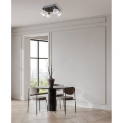 Lubinis šviestuvas Orella LED 16W 3000K Matinė Juoda Aukso (WL-34393-4S-BK-HBR)