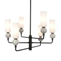 Pakabinamas šviestuvas Santos xG9 Matinė Juoda (PND-95331-6-BK)