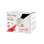 Sieninis lauko šviestuvas CILINDER LED 2x3W 3000K IP54 BALTAS Šilta balta