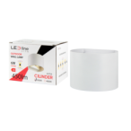 Sieninis lauko šviestuvas CILINDER LED 2x3W 3000K IP54 BALTAS Šilta balta