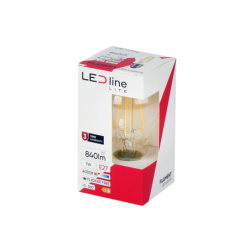 LED lemputė E27 7W 4000K 840lm 220-240V FILAMENT A60 GLOBE Neutrali balta