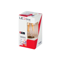LED lemputė E27 10W 2700K 1200lm 220-240V FILAMENT A60 GLOBE Šilta balta