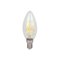 PRITEMDOMA LED lemputė E14 5W 2700K 600lm 220-240V FILAMENT C35 CANDLE Šilta balta