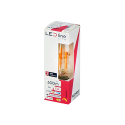 PRITEMDOMA LED lemputė E14 5W 2700K 600lm 220-240V FILAMENT C35 CANDLE Šilta balta