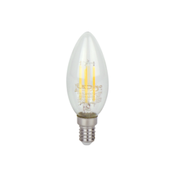 PRITEMDOMA LED lemputė E14 5W 4000K 600lm 220-240V FILAMENT C35 CANDLE Neutrali balta