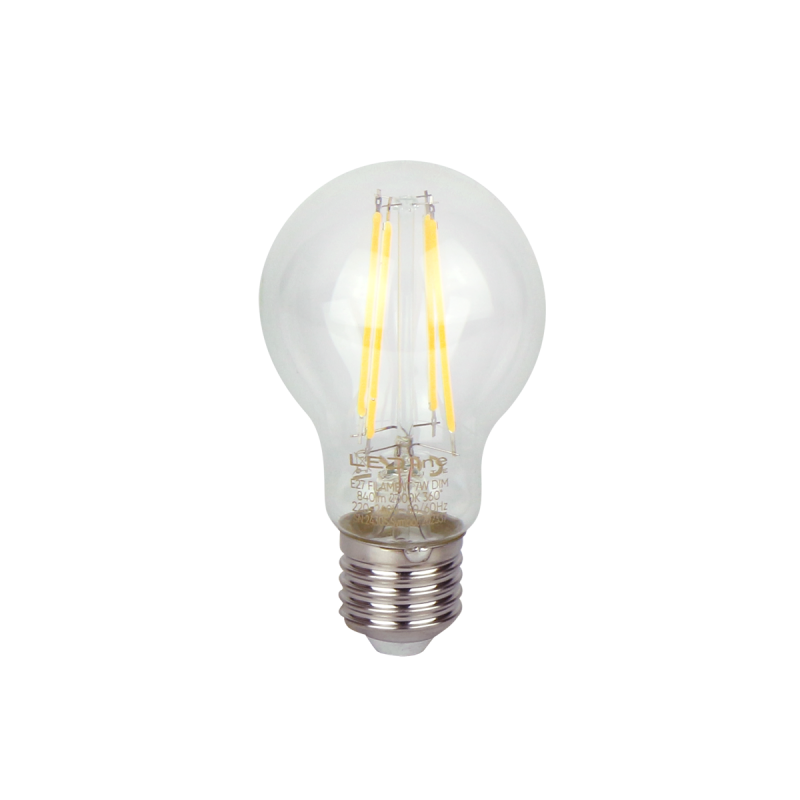 PRITEMDOMA LED lemputė E27 7W 2700K 840lm 220-240V FILAMENT A60 GLOBE Šilta balta