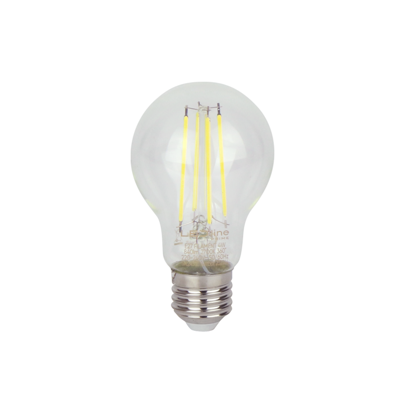 LED lemputė E27 4W 4000K 840lm 220-240V FILAMENT A60 GLOBE Neutrali balta