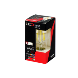 LED lemputė E27 7W 4000K 1470lm 220-240V FILAMENT A60 GLOBE Neutrali balta