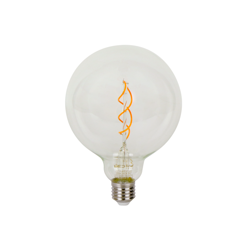 PRITEMDOMA LED lemputė E27 4W 1800K 230lm 220-240V FILAMENT G125 GLOBE RETRO VINTAGE