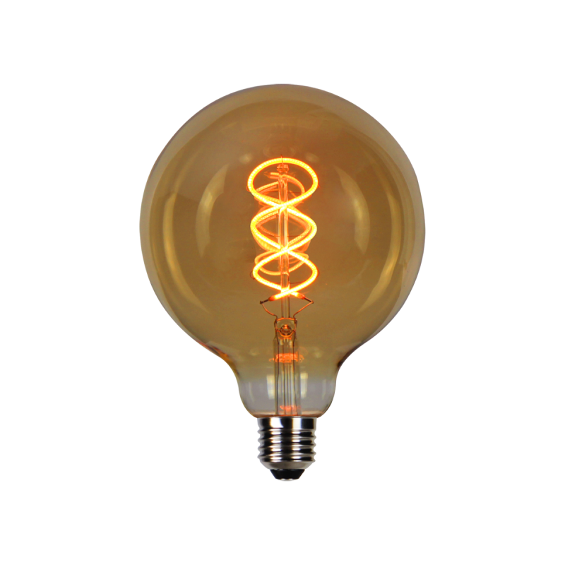 PRITEMDOMA LED lemputė E27 4W 1800K 210lm 220-240V FILAMENT G125 GLOBE RETRO VINTAGE GOLD