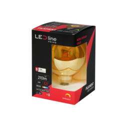 PRITEMDOMA LED lemputė E27 4W 1800K 210lm 220-240V FILAMENT G125 GLOBE RETRO VINTAGE GOLD