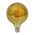PRITEMDOMA LED lemputė E27 4W 1800K 210lm 220-240V FILAMENT G125 GLOBE RETRO VINTAGE GOLD