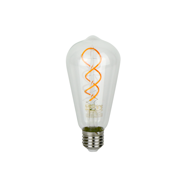 PRITEMDOMA LED lemputė E27 4W 1800K 230lm 220-240V FILAMENT ST64 RETRO VINTAGE