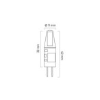 LED lemputė G4 COB 1,5W 6000K 120lm 12V AC/DC Šalta balta