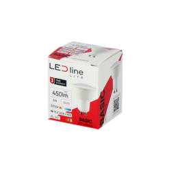 LED lemputė GU10 5W 3000K 450lm 220-240V Šilta balta