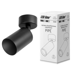 LED lubinis šviestuvas PIPE 1xGU10 JUODAS
