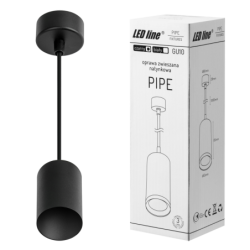 LED pakabinamas šviestuvas PIPE 1xGU10 JUODAS