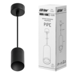 LED pakabinamas šviestuvas PIPE 1xGU10 JUODAS