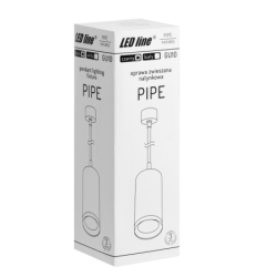 LED pakabinamas šviestuvas PIPE 1xGU10 JUODAS