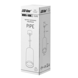 LED pakabinamas šviestuvas PIPE 1xGU10 JUODAS