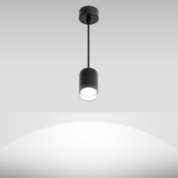 LED pakabinamas šviestuvas PIPE 1xGU10 JUODAS